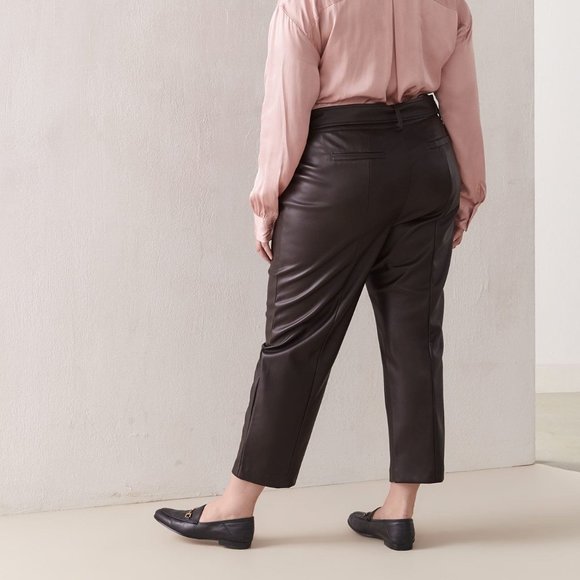 Cropped Faux Leather Pants NWT from Addition Elle Sz 20 - Picture 2 of 7